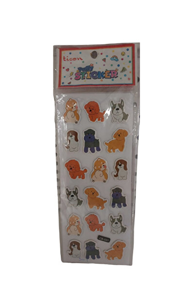 Ticon Puffy Sticker Animal Figures Tps-007/20 (Pack of 20)