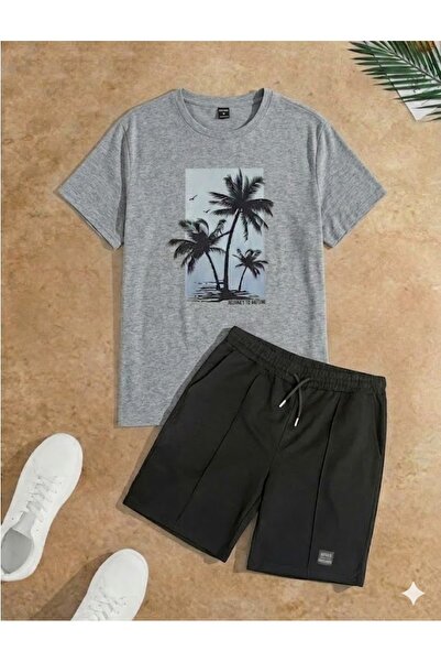 PENTHİLUS Men's Summer Outfit - Top and Bottom Set - Men's Shorts Set