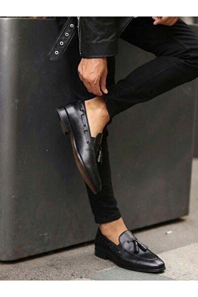 Serhat Özköroğlu LFR-1270 piele MERDANE AYAKKABI Negru