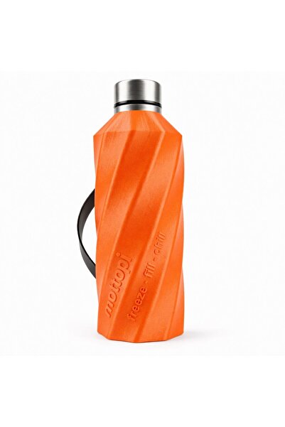 Mottopi ثيرموس سوجوتور بمقبض برتقالي - ثيرموس مياه باردة خالية من الثلج سعة 1...