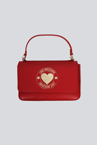 Love Moschino Women's Metallic Logo Patterned Removable Long Shoulder Strap R...