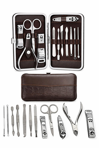 MRAB Çelik Manikür Pedikür Seti 12 Parça Büyük Boy Profesyonel