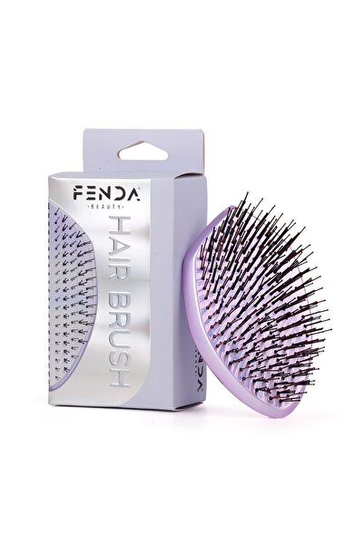 Fenda Επαγγελματική οβάλ μωβ βούρτσα μαλλιών 4 ακίδων FNDFPRO00002PR