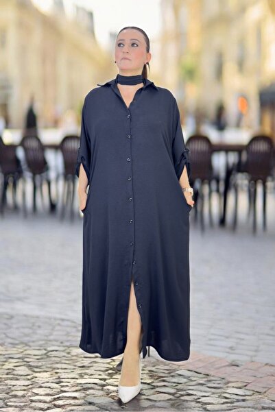 yagmurberen Foldable Sleeves Front Buttoned Pocket Pocketed Nish Cut Viscose ...