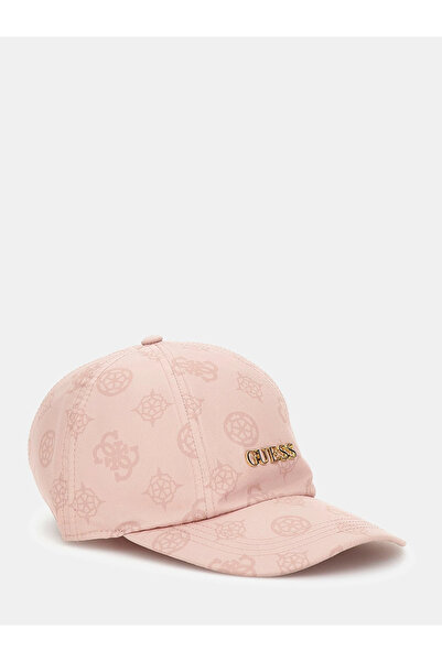 Guess Женска розова бейзболна шапка с принт на пауни AW5502POL01-PIN