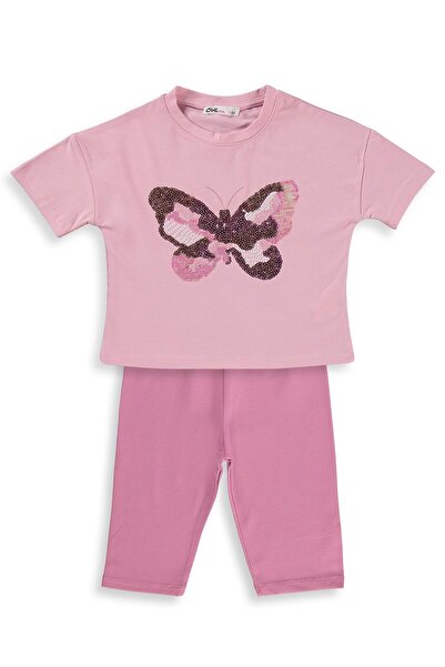 Civil Girls Σετ Kelebek Με κέντημα για 2-5 ετών - Ροζ