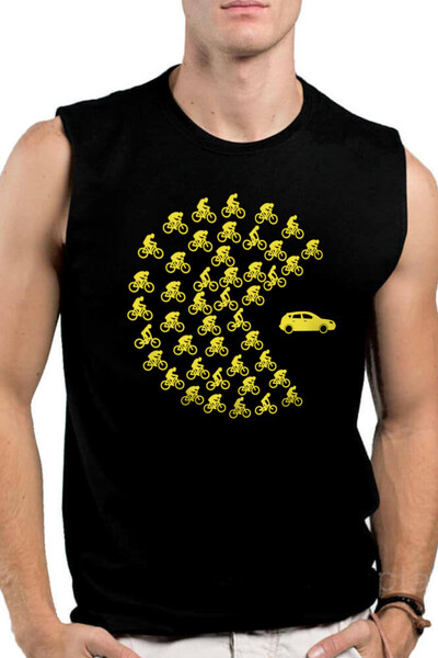 ROCKANDROLL Manșon negru decupat pentru ciclism |   Tricou fără mâneci pentru...