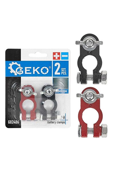 GEKO SET 2 BORNE DIN ALUMINIU PENTRU BATERIE ACUMULATOR AUTO -