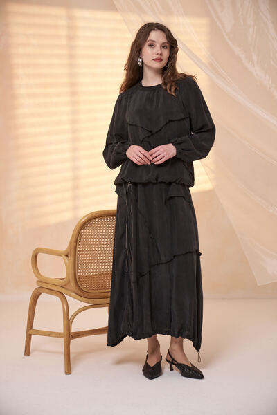 MissWhence Fermuar Detaylı Etek Takım