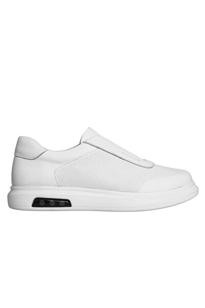Platin White Leather Men's Casual Shoes
