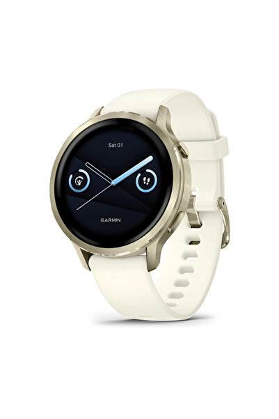 Garmin Venu 4 - 41 mm - Lunar Gold Silikon Kayışlı