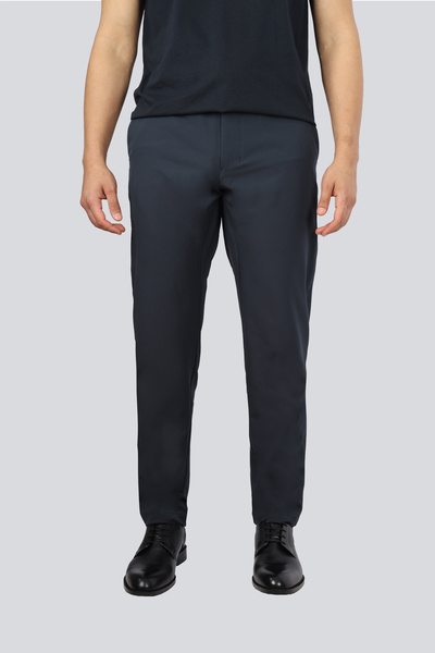 BOSS بنطلون رجالي ذو قصة عادية وساق مستقيمة باللون الأزرق الداكن 50551949-402