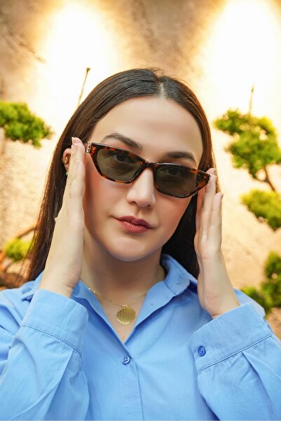 Stil Noktası Ysll Leopard Frame Green Glass Sunglasses