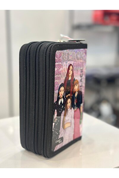 Liya's Gift Cappi Bag Black Pink Siyah Renkli 3 Fermuarlı Bölmeli Çocuk Okul ...