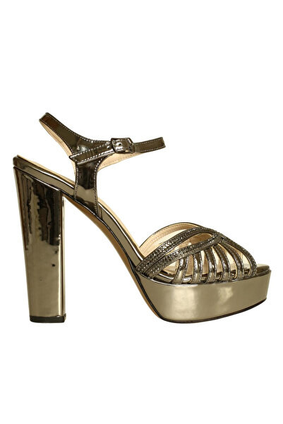 Platin Topuklar Platinum Cage Strap Platform Women's Evening Dress Shoes