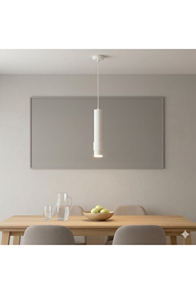RFAN Pendul, Model WL611L, 1 x GU10, Înălțime reglabilă, Alb