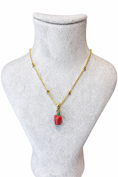 LUNEVA AKSESUAR قلادة مزينة بالأشكال مع سلسلة ذهبية اللون - قلادة لطيفة بأشكا...