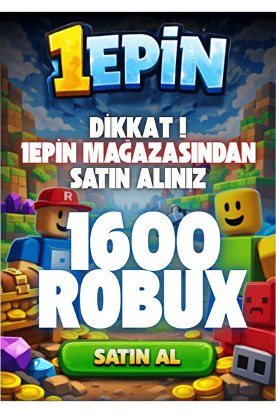 1epin Roblox 1600 Robux - USD Para Birimi