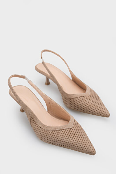 Capone Outfitters Flori Pointed Toe Mid-Heel Open-Back Women's Shoes