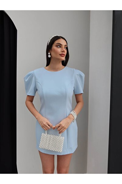 ESRAHELVACI Balloon Sleeve Mini Dress