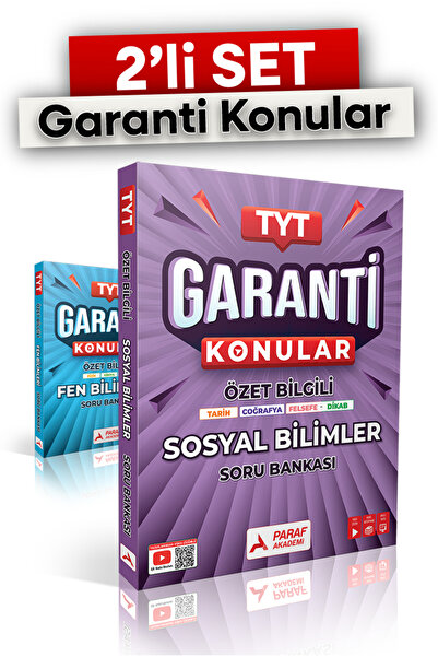 IQ YAYINLARI TYT GARANTİ KONULAR Fen Bilimleri ve Sosyal Bilimler Özet Bilgil...