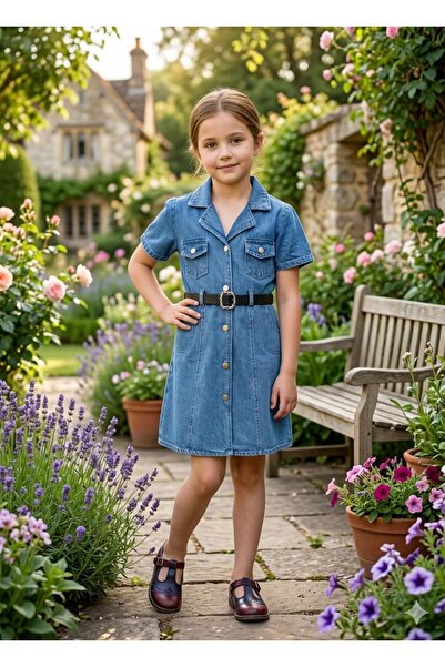 ÖRZİ Kids de tranziție jachetă cu guler, blugi originali, rochie cu mânecă sc...