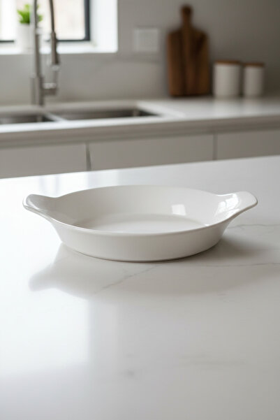 İpek Porselen Eg-21Cm Stovetop White Porcelain Egg Frying Pan Sahan