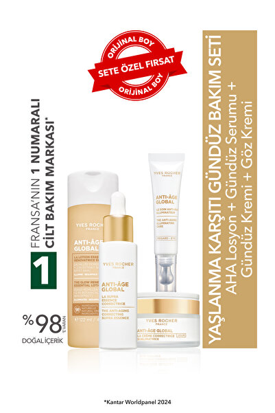 Yves Rocher Yaşlanma Karşıtı Gündüz Bakım Seti-Gündüz Kremi 50 ml&Gündüz Seru...