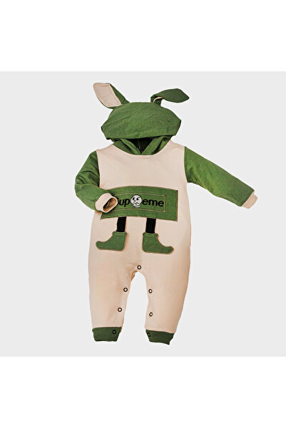 Baby Cara Baby Jumpsuit – Turkish Cotton Bunny Ear Hood Design