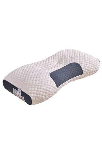 ZanaCasei Pernă ergonomică pentru suport cervical, umplutură din bumbac trico...