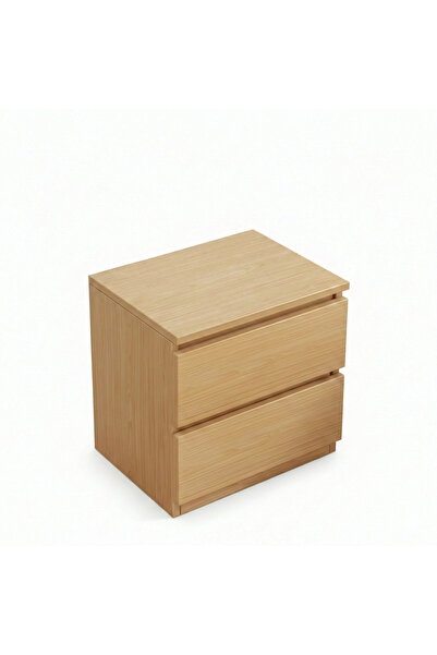 Magdeal Noptiera Moderna cu 2 Sertare, Design Minimalist, 40x30x41 cm