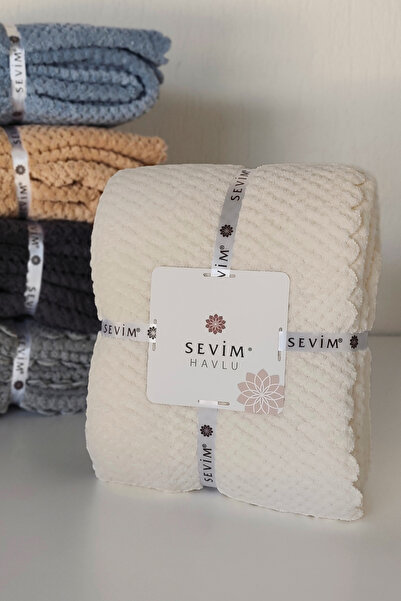 Sevim Non-Slip Sole Sofa Cover - Wellsoft & Plush Sofa Cover - 180X215 cm - Ecru