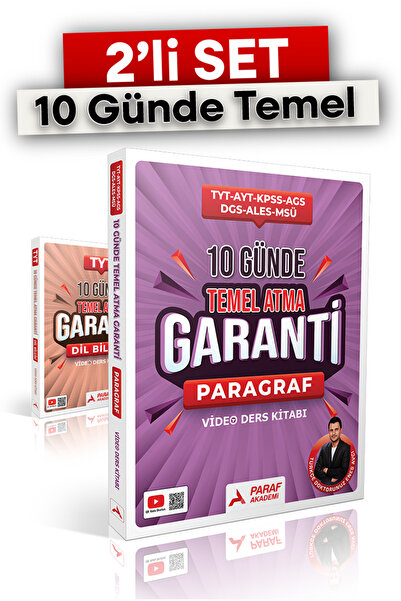 Paraf Akademi 10 GÜNDE TEMEL ATMA GARANTİ TYT Dil Bilgisi TYT-AYT-KPSS-AGS-DG...