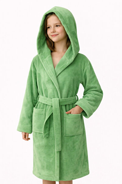 EMİLLİE 100% Cotton Export Surplus Unisex Velvet Children's Bathrobe