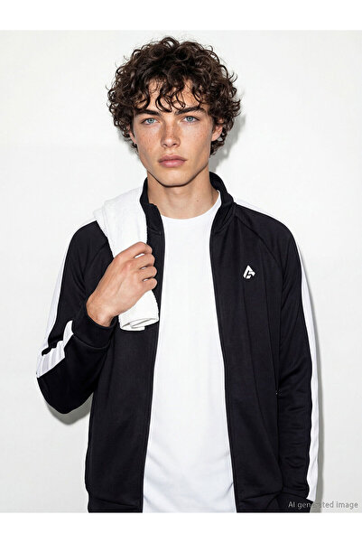 LC Waikiki سترة رياضية رجالية مخططة بسحّاب من Peak New Season