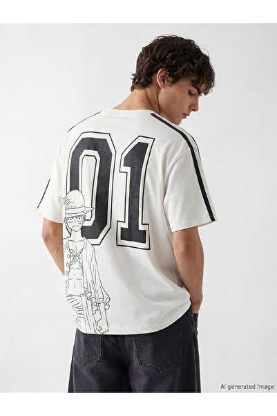 LC Waikiki Vizyon New Season Crew Neck One Piece Printed Men's T-Shirt