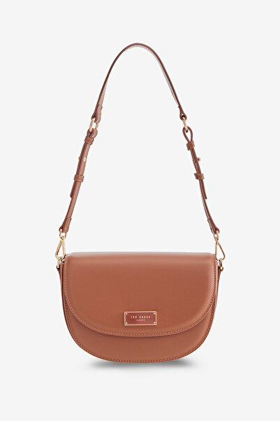 Ted Baker Taba Düz Cilt Omuz Çantası