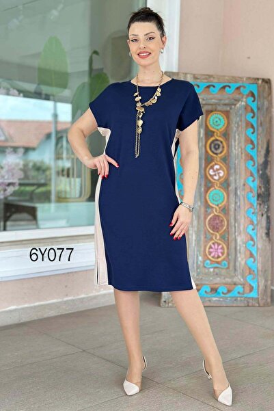 İnce Topuk Modal Fabric Paneled Dress 6Y077