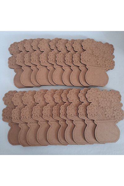 Tuvalia 20'li Vazolu Çiçek Ahşap Oyuncak Aktivite Okul Kreş Anaokulu Yaz Okul...