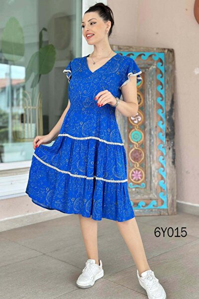 İnce Topuk Вискозна рокля Гипели 6Y015