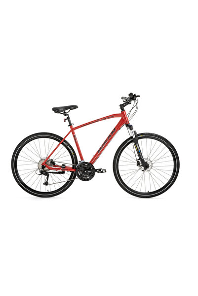 Bisan TRX 8500 ERKEK ŞEHİR BİSİKLETİ 50CM HD 28 JANT 27 VİTES MAT KIRMIZI SİYAH