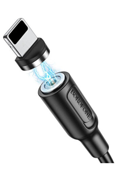 Borofone BX41 Mıknatıslı (Manyetik) iPhone Uyumlu Lightning Şarj Kablosu - 2....