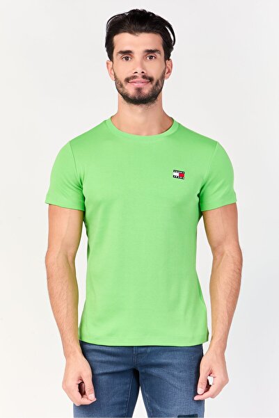 Tommy Hilfiger Tommy Jeans Men Crew Neck Embroidered Logo Short Sleeve T-Shir...