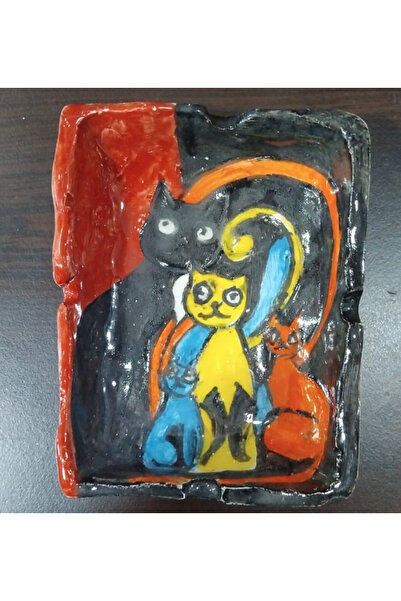esdekor 9X12Cm Small Ashtray Ceramic Handmade 1 Piece