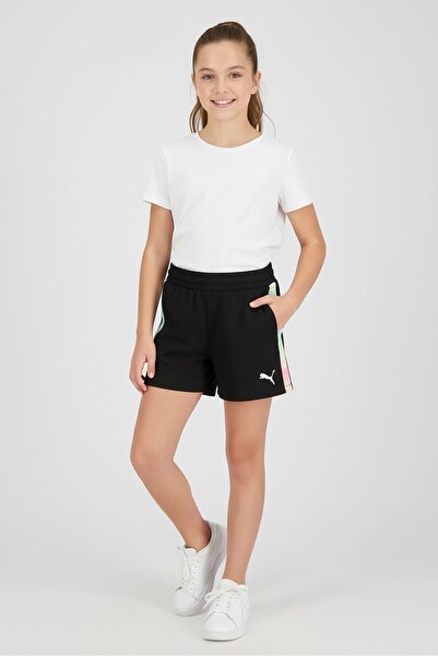 Puma Kids Girl Brand Logo Outdoor Shorts, Black