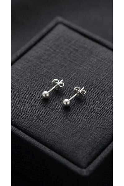 Silver Hunters Gümüş Top Küpe 925 Ayar Gümüş 2 mm Top Küpe 1 Çift (2 adet)