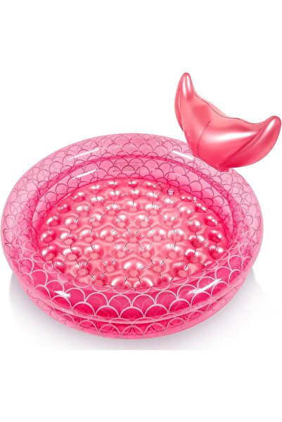 OEM Inflatable Pool Cover - Mermaid - size 90 cm - Pink PVC - Soft Non-Slip B...