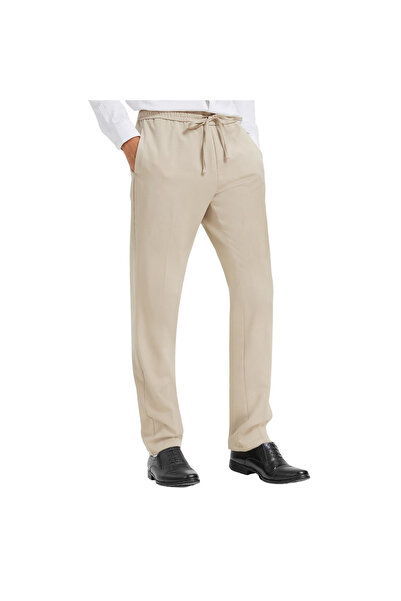 OEM Zylioo Pantaloni Chino - Regular Fit - mărime M - Bej Stretch - Stil Smar...
