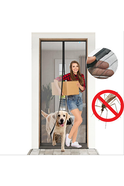 OEM Plasă Insecte Magnetică Ușă Balcon, 85x220 cm, Neagră