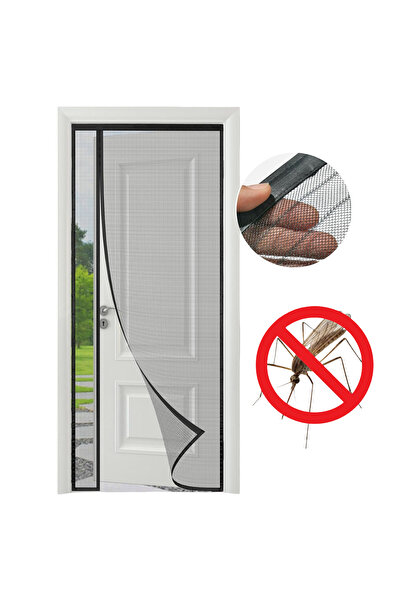OEM Plasă Insecte Magnetică Finet, 80x200 cm, Negru, Perdea Ușă Balcon